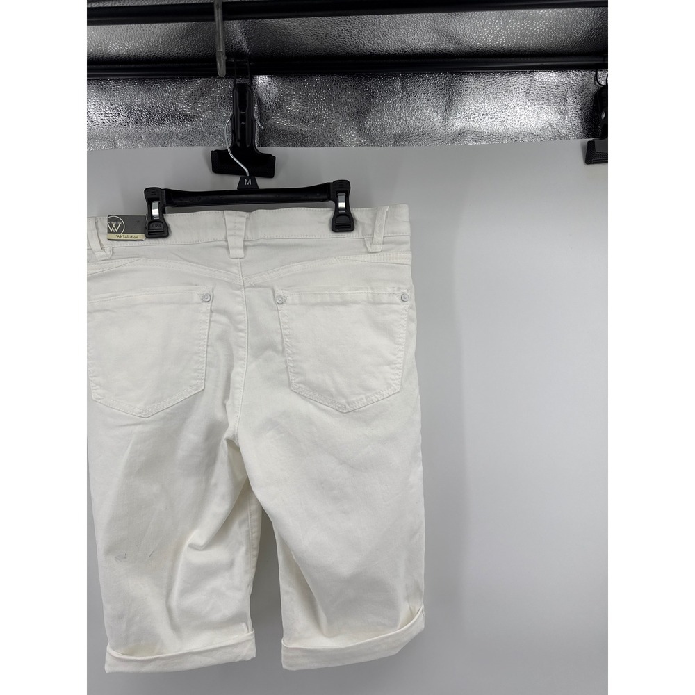 Wit & Wisdom Ab-solution White Bermuda Shorts Women 8 Cuffed L418ZSOW - Picture 6 of 12